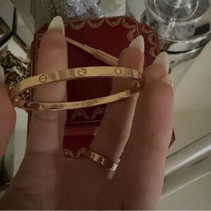Cartier Rose Gold Love Bracelet with Red Box